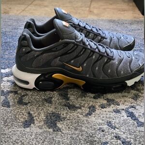 Nike Air Max Plus Iron Gray and Gold/Met /Gold /Black Men's Size 9.5